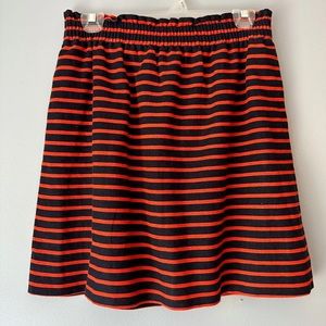 J.Crew Factory Navy/Red Striped Mini Skirt